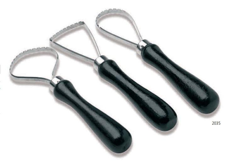 2035-Набір стальних петель для гончарства (3 шт, L =16-17,5 см)